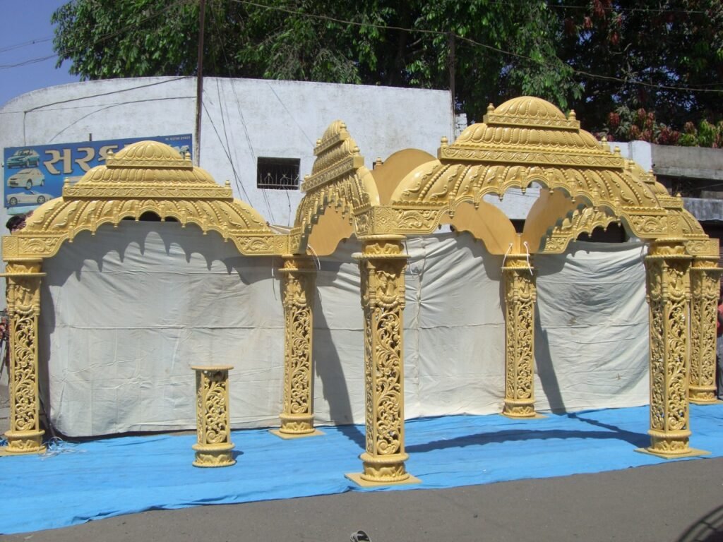 Traditional vs modern mandap