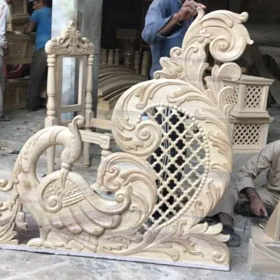 Wedding mandap being prepared for export shipping to Canada